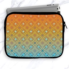 Ombre Fire And Water Pattern Apple Ipad 2/3/4 Zipper Cases by TanyaDraws