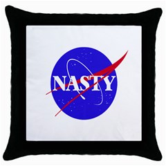 Nasty Throw Pillow Case (black) by itsybitsypeakspider