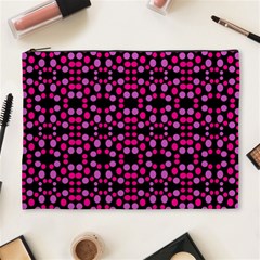 Dots Pattern Pink Cosmetic Bag (xl) by BrightVibesDesign