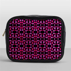 Dots Pattern Pink Mini Toiletries Bags by BrightVibesDesign