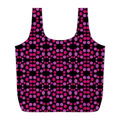 Dots Pattern Pink Full Print Recycle Bags (l)  by BrightVibesDesign