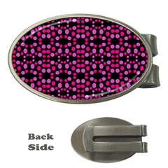 Dots Pattern Pink Money Clips (oval)  by BrightVibesDesign