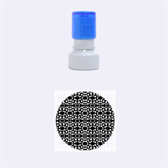 Dots Pattern Pink Rubber Round Stamps (small) by BrightVibesDesign