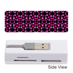 Dots Pattern Pink Memory Card Reader (stick) 