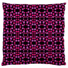 Dots Pattern Pink Large Flano Cushion Case (two Sides)