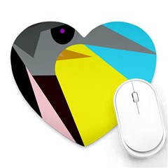 Angry Bird Heart Mousepads by Valentinaart