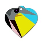 Angry bird Dog Tag Heart (One Side) Front