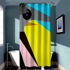 Angry Bird Shower Curtain 36  X 72  (stall)  by Valentinaart