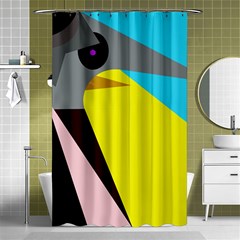 Angry Bird Shower Curtain 48  X 72  (small)  by Valentinaart