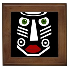 African Mask Framed Tiles by Valentinaart