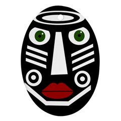 African Mask Ornament (oval) 