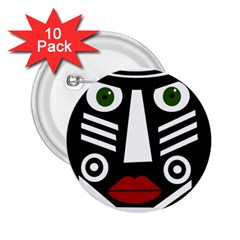 African Mask 2 25  Buttons (10 Pack)  by Valentinaart