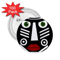 African Mask 2 25  Buttons (100 Pack)  by Valentinaart