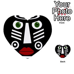 African Mask Multi-purpose Cards (heart) 