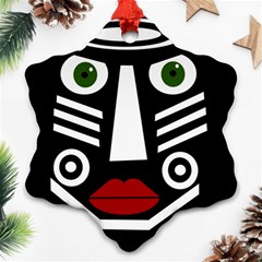 African Mask Ornament (snowflake) 