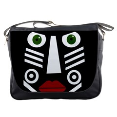 African Mask Messenger Bags by Valentinaart