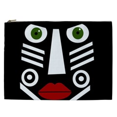 African Mask Cosmetic Bag (xxl)  by Valentinaart