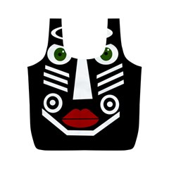 African Mask Full Print Recycle Bags (m)  by Valentinaart