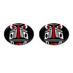 African red mask Cufflinks (Oval) Front(Pair)