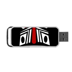 African Red Mask Portable Usb Flash (one Side) by Valentinaart