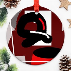 Crazy abstraction Ornament (Round) 