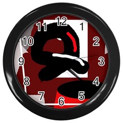 Crazy abstraction Wall Clocks (Black)