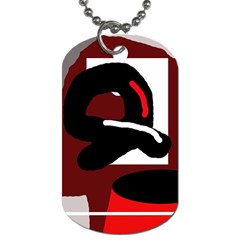 Crazy Abstraction Dog Tag (one Side) by Valentinaart