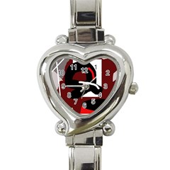 Crazy Abstraction Heart Italian Charm Watch by Valentinaart