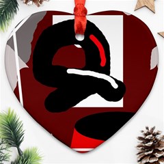 Crazy abstraction Heart Ornament (2 Sides)