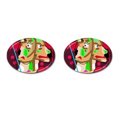 Abstract Animal Cufflinks (oval) by Valentinaart