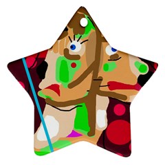 Abstract Animal Star Ornament (two Sides)  by Valentinaart