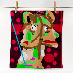 Abstract Animal Face Towel by Valentinaart