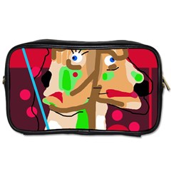 Abstract Animal Toiletries Bags by Valentinaart