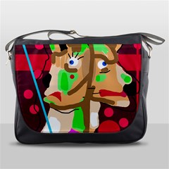 Abstract Animal Messenger Bags by Valentinaart