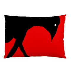 Black Raven Pillow Case (two Sides)