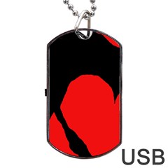 Black Raven Dog Tag Usb Flash (two Sides) 