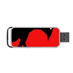 Black Raven Portable Usb Flash (one Side)