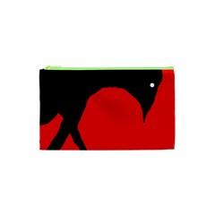 Black Raven Cosmetic Bag (xs) by Valentinaart