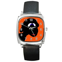 Black Sheep Square Metal Watch by Valentinaart