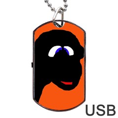 Black Sheep Dog Tag Usb Flash (two Sides)  by Valentinaart