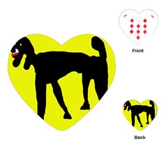 Black Dog Playing Cards (heart) 