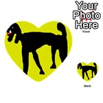 Black dog Multi-purpose Cards (Heart)  Back 1