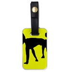 Black dog Luggage Tags (One Side)  Front