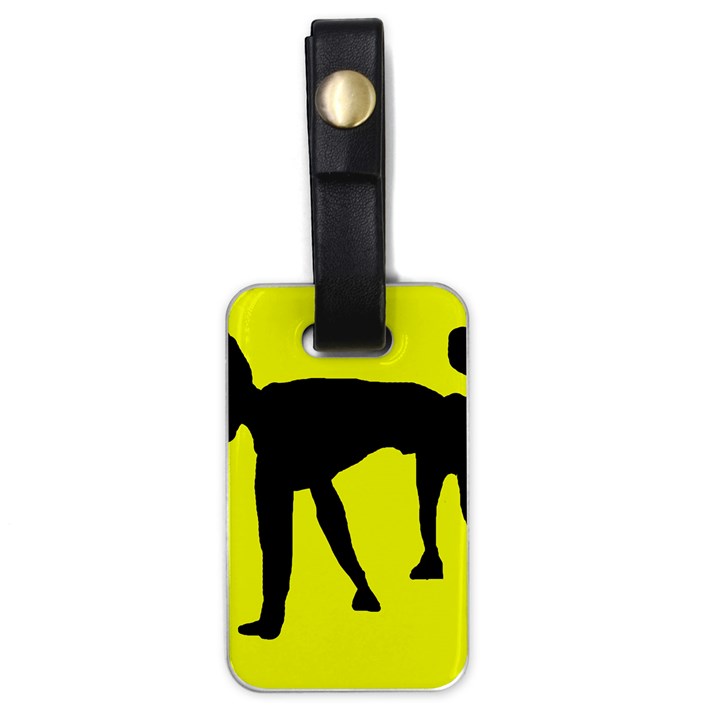 Black dog Luggage Tags (One Side) 