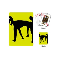 Black Dog Playing Cards (mini)  by Valentinaart