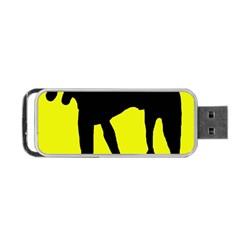 Black Dog Portable Usb Flash (one Side)