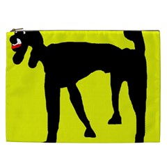 Black Dog Cosmetic Bag (xxl)  by Valentinaart