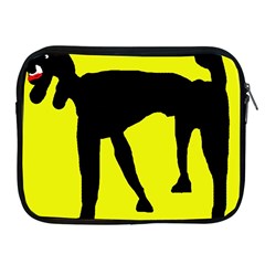 Black Dog Apple Ipad 2/3/4 Zipper Cases by Valentinaart