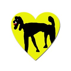 Black Dog Heart Magnet by Valentinaart