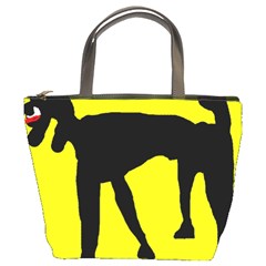 Black Dog Bucket Bags by Valentinaart